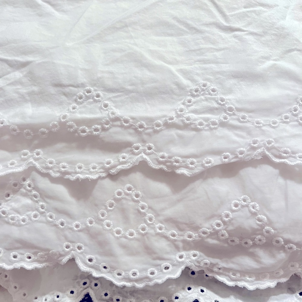 Target Simply Shabby Chic King Eyelet Lace Dust Ruffle Bed Skirt Scalloped